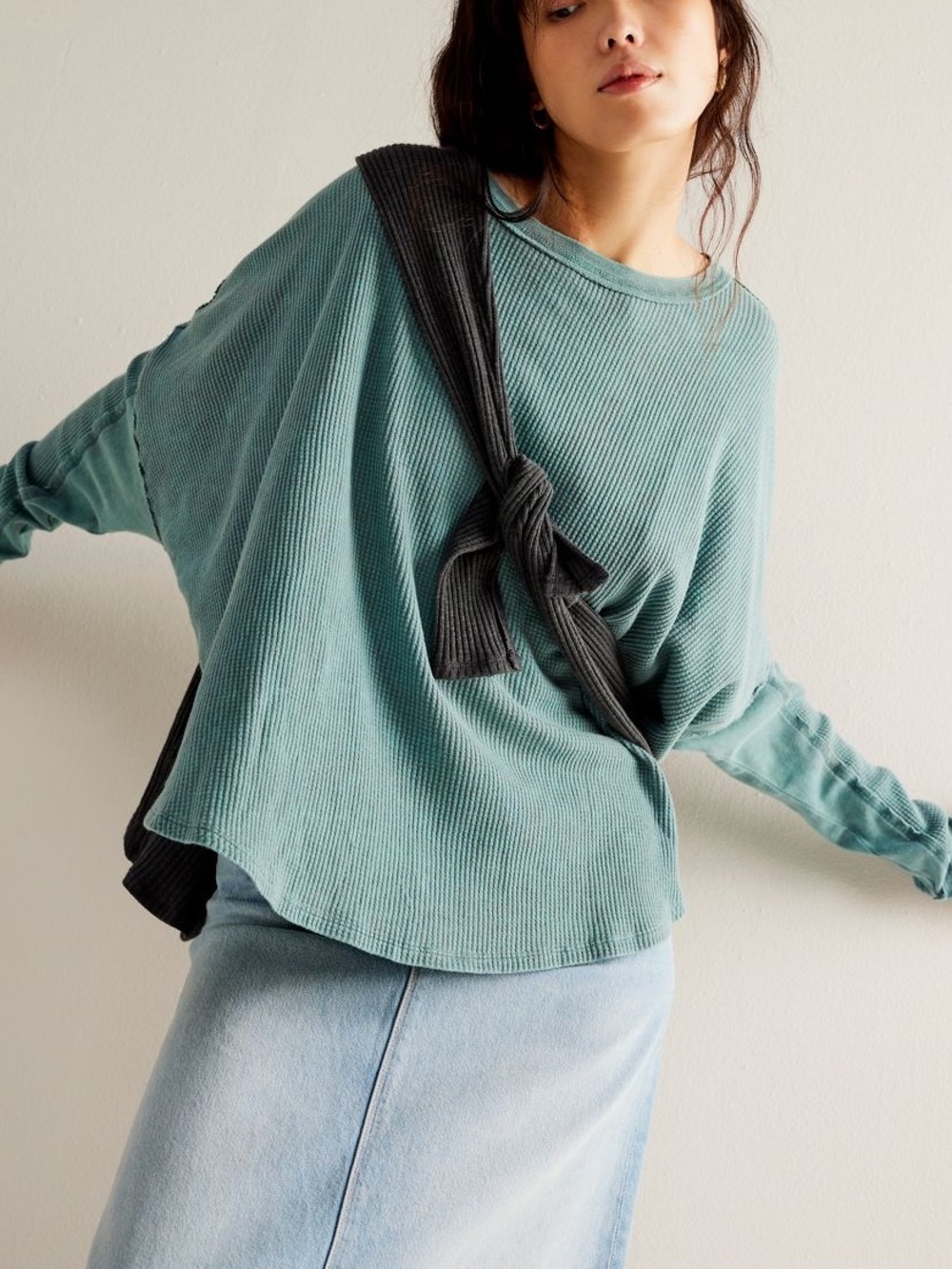 Free People Microphone Drop Thermal Tee - Picture 4 of 7